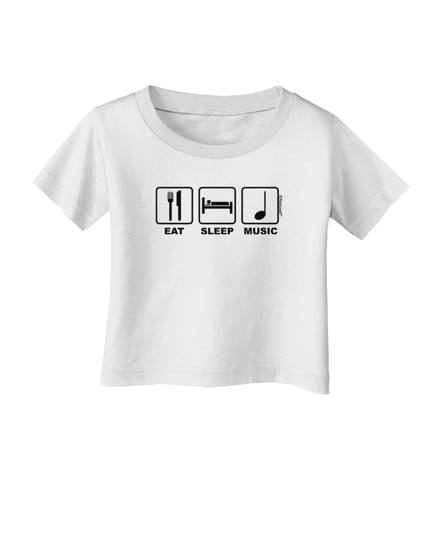 Eat Sleep Music Design Infant T-Shirt by TooLoud-Infant T-Shirt-TooLoud-White-06-Months-Davson Sales