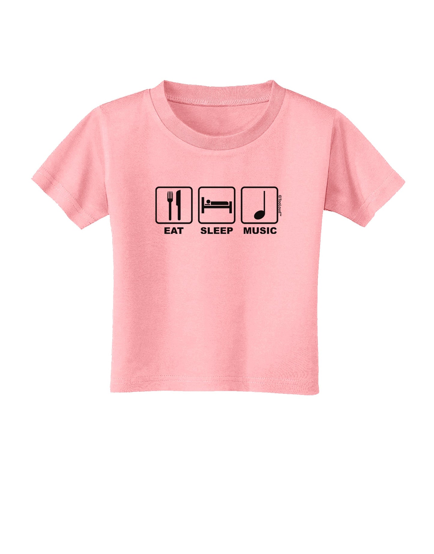 Eat Sleep Music Design Toddler T-Shirt by TooLoud-Toddler T-Shirt-TooLoud-Candy-Pink-2T-Davson Sales