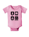 Eat Sleep Poop Repeat Baby Romper Bodysuit-Baby Romper-TooLoud-Pink-06-Months-Davson Sales