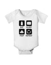 Eat Sleep Poop Repeat Baby Romper Bodysuit-Baby Romper-TooLoud-White-06-Months-Davson Sales