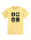 Eat Sleep Poop Repeat Childrens T-Shirt-Childrens T-Shirt-TooLoud-Daffodil-Yellow-X-Small-Davson Sales