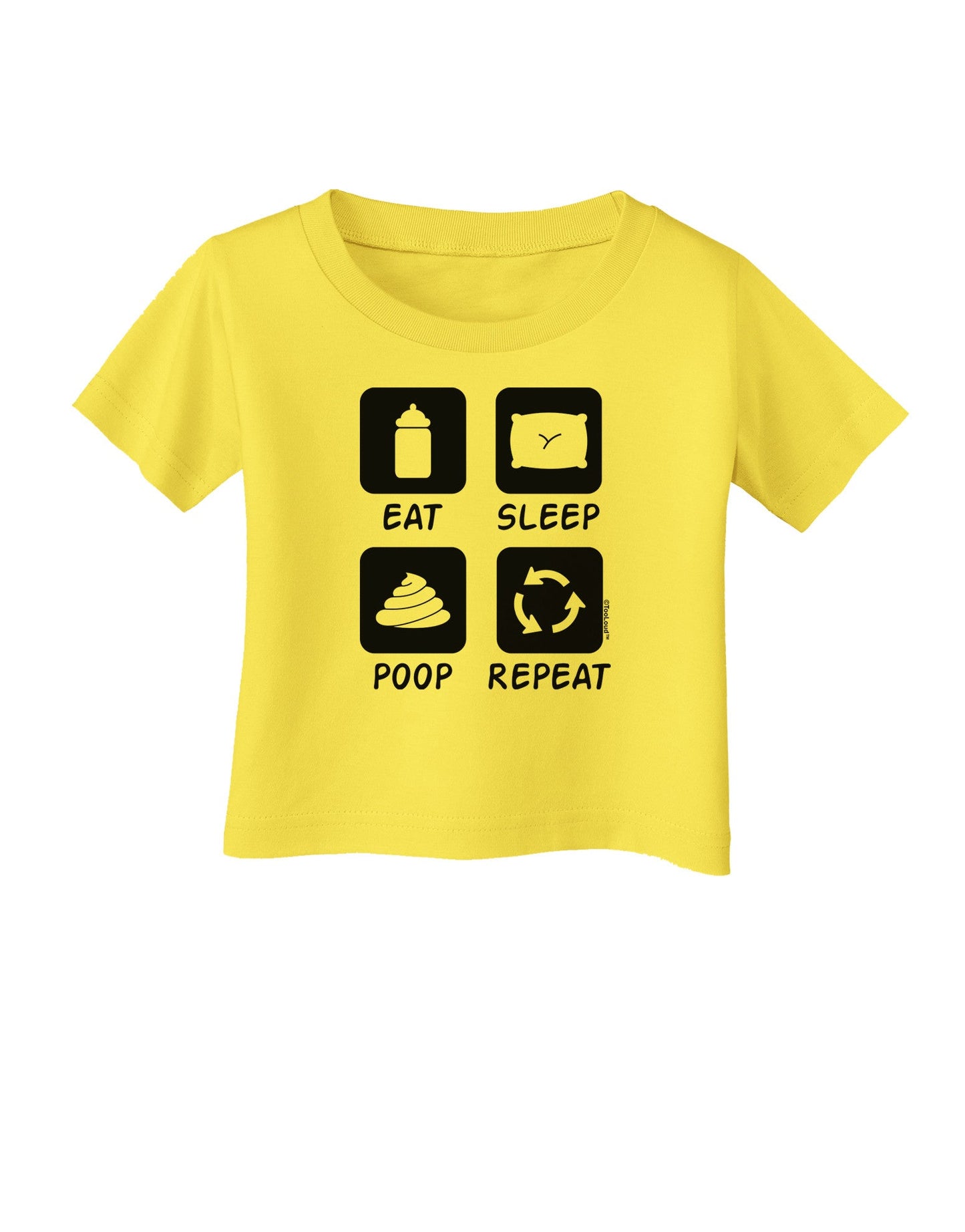 Eat Sleep Poop Repeat Infant T-Shirt-Infant T-Shirt-TooLoud-Yellow-06-Months-Davson Sales