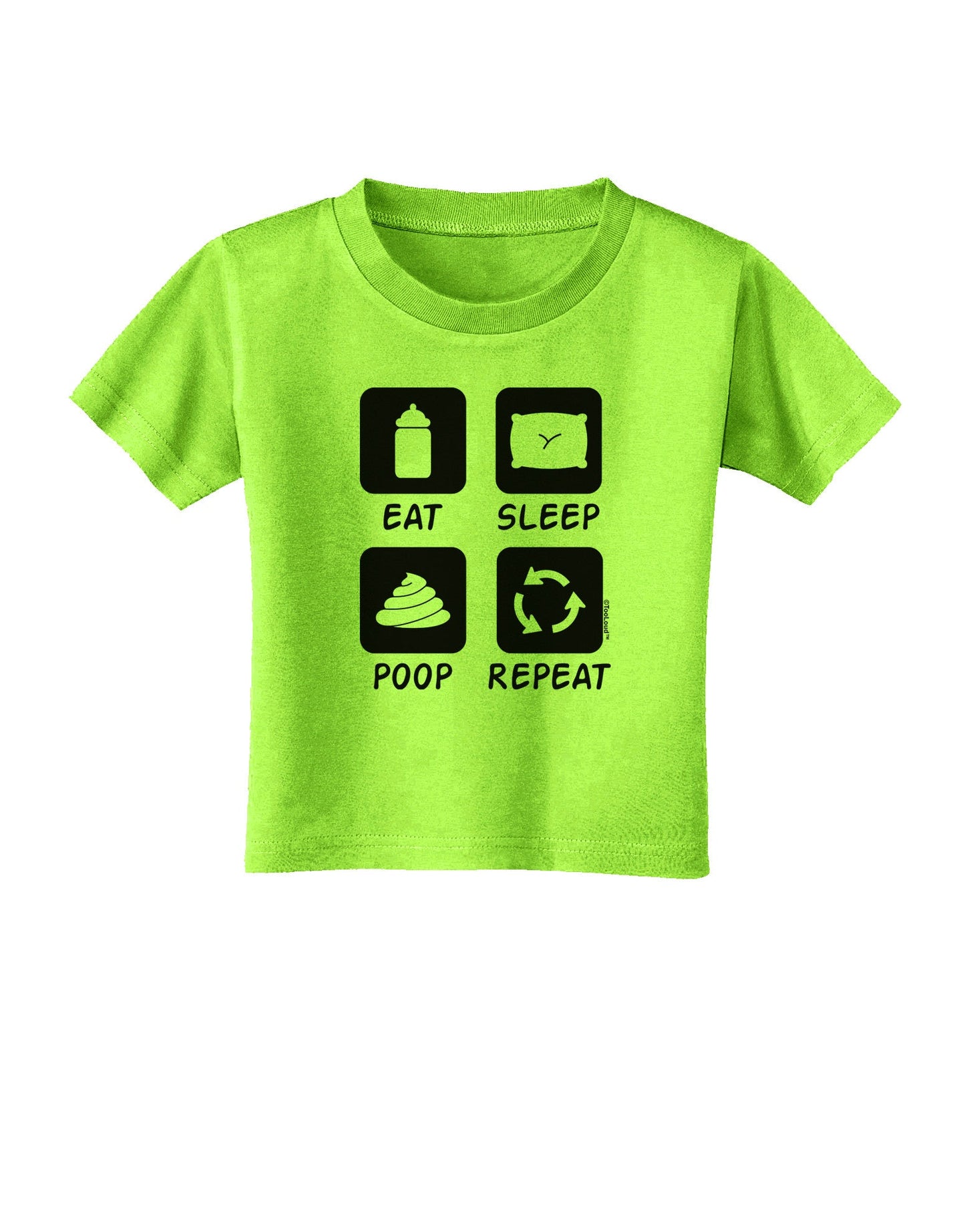 Eat Sleep Poop Repeat Toddler T-Shirt-Toddler T-Shirt-TooLoud-Lime-Green-2T-Davson Sales