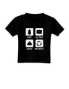 Eat Sleep Poop Repeat Toddler T-Shirt Dark-Toddler T-Shirt-TooLoud-Black-2T-Davson Sales