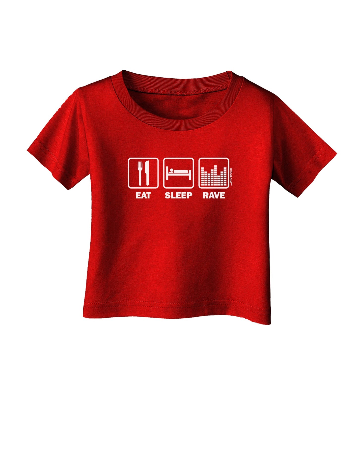 Eat Sleep Rave Infant T-Shirt Dark by TooLoud-Infant T-Shirt-TooLoud-Red-06-Months-Davson Sales