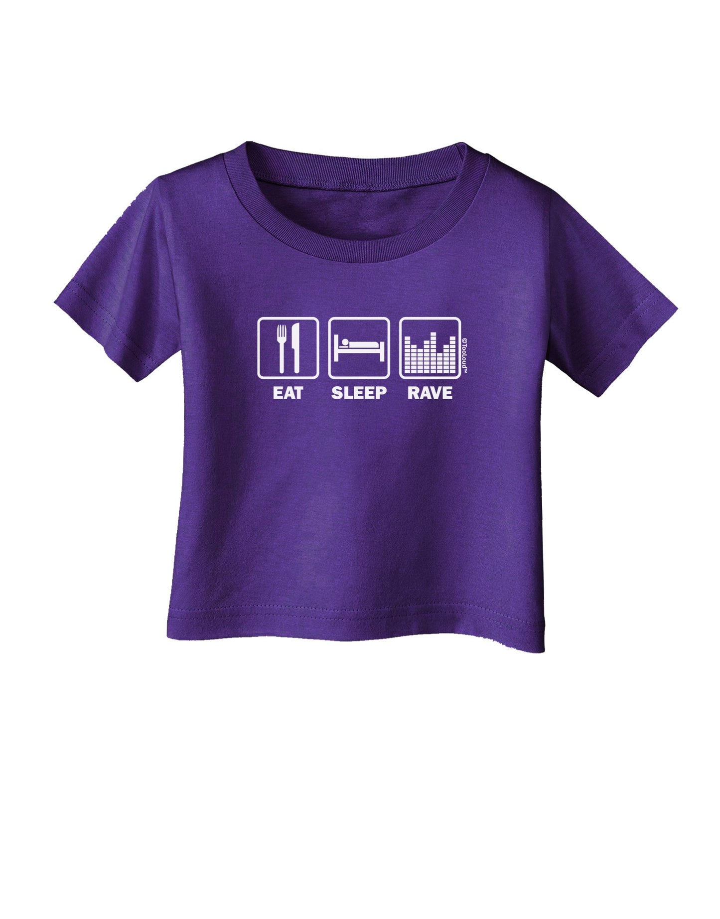 Eat Sleep Rave Infant T-Shirt Dark by TooLoud-Infant T-Shirt-TooLoud-Purple-06-Months-Davson Sales