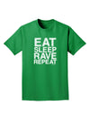 Eat Sleep Rave Repeat Adult Dark T-Shirt by TooLoud-Mens T-Shirt-TooLoud-Kelly-Green-Small-Davson Sales