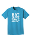 Eat Sleep Rave Repeat Adult Dark T-Shirt by TooLoud-Mens T-Shirt-TooLoud-Turquoise-Small-Davson Sales