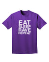Eat Sleep Rave Repeat Adult Dark T-Shirt by TooLoud-Mens T-Shirt-TooLoud-Purple-Small-Davson Sales