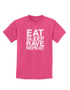 Eat Sleep Rave Repeat Childrens Dark T-Shirt by TooLoud-Childrens T-Shirt-TooLoud-Sangria-X-Small-Davson Sales