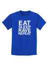 Eat Sleep Rave Repeat Childrens Dark T-Shirt by TooLoud-Childrens T-Shirt-TooLoud-Royal-Blue-X-Small-Davson Sales