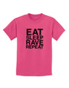 Eat Sleep Rave Repeat Childrens T-Shirt by TooLoud-Childrens T-Shirt-TooLoud-Sangria-X-Small-Davson Sales