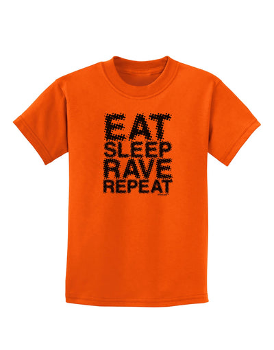 Eat Sleep Rave Repeat Childrens T-Shirt by TooLoud-Childrens T-Shirt-TooLoud-Orange-X-Small-Davson Sales