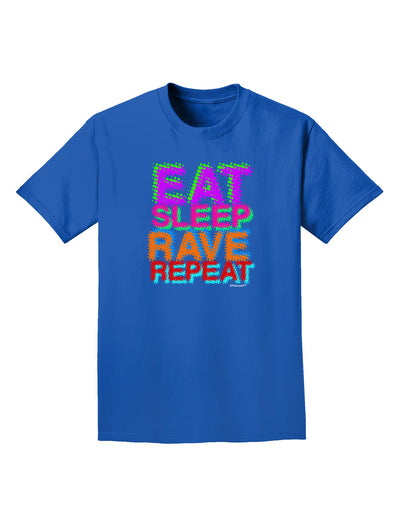 Eat Sleep Rave Repeat Color Adult Dark T-Shirt by TooLoud-Mens T-Shirt-TooLoud-Royal-Blue-Small-Davson Sales