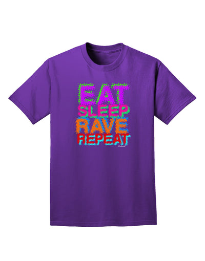 Eat Sleep Rave Repeat Color Adult Dark T-Shirt by TooLoud-Mens T-Shirt-TooLoud-Purple-Small-Davson Sales