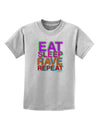 Eat Sleep Rave Repeat Color Childrens T-Shirt by TooLoud-Childrens T-Shirt-TooLoud-AshGray-X-Small-Davson Sales