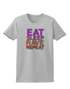 Eat Sleep Rave Repeat Color Womens T-Shirt by TooLoud-Womens T-Shirt-TooLoud-AshGray-X-Small-Davson Sales