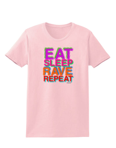 Eat Sleep Rave Repeat Color Womens T-Shirt by TooLoud-Womens T-Shirt-TooLoud-PalePink-X-Small-Davson Sales