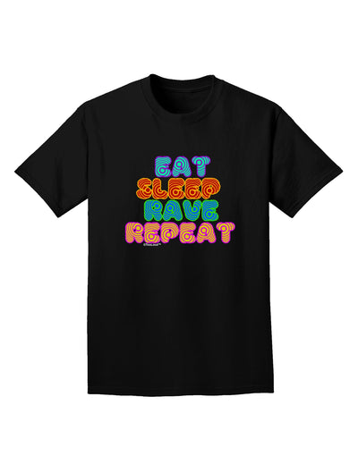 Eat Sleep Rave Repeat Hypnotic Adult Dark T-Shirt by TooLoud-Mens T-Shirt-TooLoud-Black-Small-Davson Sales