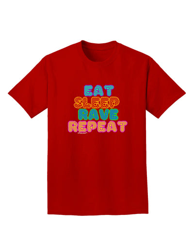 Eat Sleep Rave Repeat Hypnotic Adult Dark T-Shirt by TooLoud-Mens T-Shirt-TooLoud-Red-Small-Davson Sales