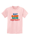 Eat Sleep Rave Repeat Hypnotic Childrens T-Shirt by TooLoud-Childrens T-Shirt-TooLoud-PalePink-X-Small-Davson Sales