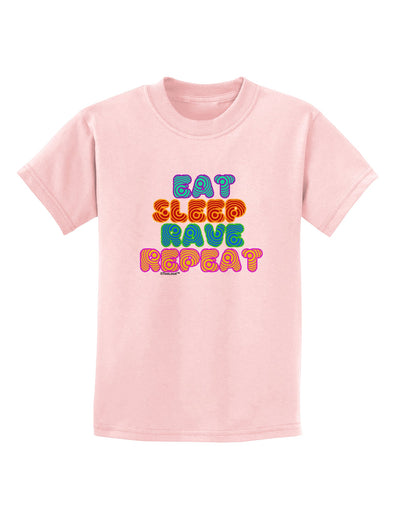 Eat Sleep Rave Repeat Hypnotic Childrens T-Shirt by TooLoud-Childrens T-Shirt-TooLoud-PalePink-X-Small-Davson Sales