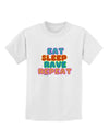 Eat Sleep Rave Repeat Hypnotic Childrens T-Shirt by TooLoud-Childrens T-Shirt-TooLoud-White-X-Small-Davson Sales