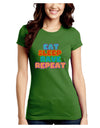 Eat Sleep Rave Repeat Hypnotic Juniors Crew Dark T-Shirt by TooLoud-T-Shirts Juniors Tops-TooLoud-Kiwi-Green-Juniors Fitted X-Small-Davson Sales