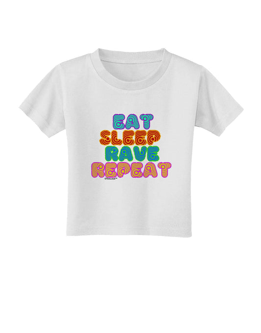 Eat Sleep Rave Repeat Hypnotic Toddler T-Shirt by TooLoud-Toddler T-Shirt-TooLoud-White-2T-Davson Sales