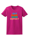 Eat Sleep Rave Repeat Hypnotic Womens Dark T-Shirt by TooLoud-Womens T-Shirt-TooLoud-Hot-Pink-Small-Davson Sales