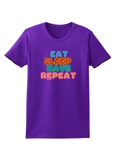 Eat Sleep Rave Repeat Hypnotic Womens Dark T-Shirt by TooLoud-Womens T-Shirt-TooLoud-Purple-X-Small-Davson Sales