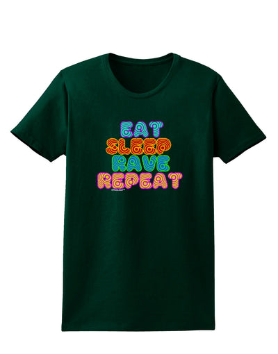 Eat Sleep Rave Repeat Hypnotic Womens Dark T-Shirt by TooLoud-Womens T-Shirt-TooLoud-Forest-Green-Small-Davson Sales