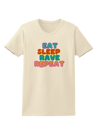 Eat Sleep Rave Repeat Hypnotic Womens T-Shirt by TooLoud-Womens T-Shirt-TooLoud-Natural-X-Small-Davson Sales