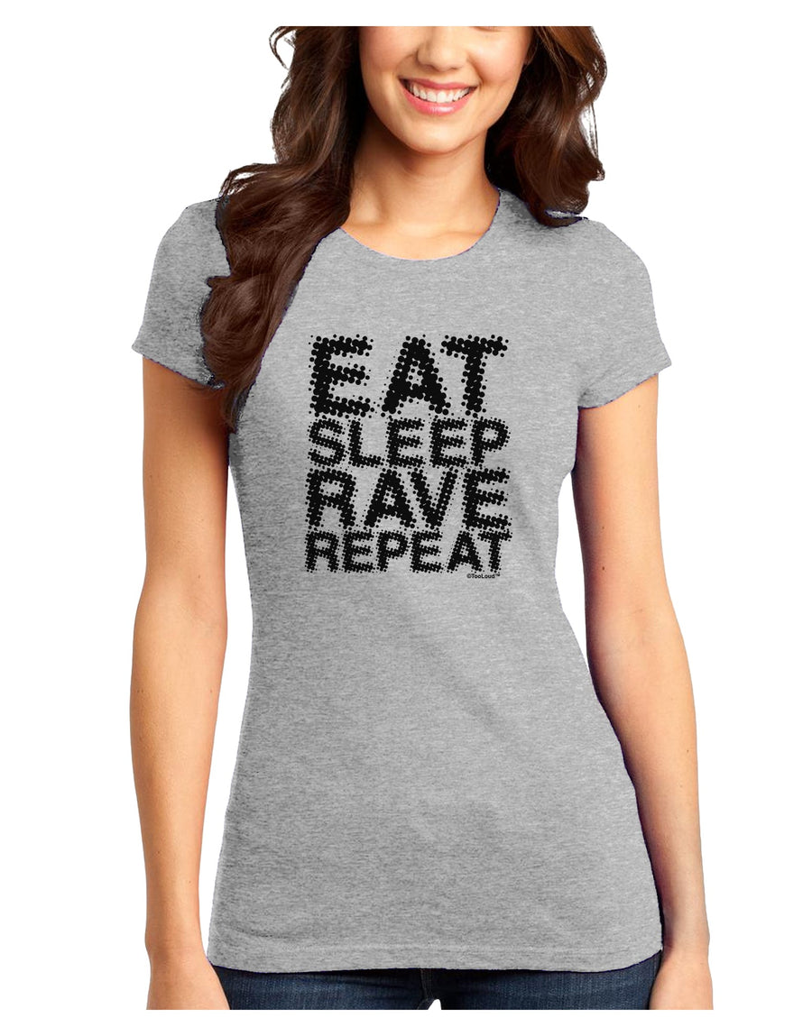 Eat Sleep Rave Repeat Juniors T-Shirt by TooLoud-Womens Juniors T-Shirt-TooLoud-White-Juniors Fitted X-Small-Davson Sales