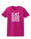 Eat Sleep Rave Repeat Womens Dark T-Shirt by TooLoud-Womens T-Shirt-TooLoud-Hot-Pink-Small-Davson Sales