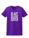 Eat Sleep Rave Repeat Womens Dark T-Shirt by TooLoud-Womens T-Shirt-TooLoud-Purple-X-Small-Davson Sales