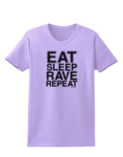 Eat Sleep Rave Repeat Womens T-Shirt by TooLoud-Womens T-Shirt-TooLoud-Lavender-X-Small-Davson Sales