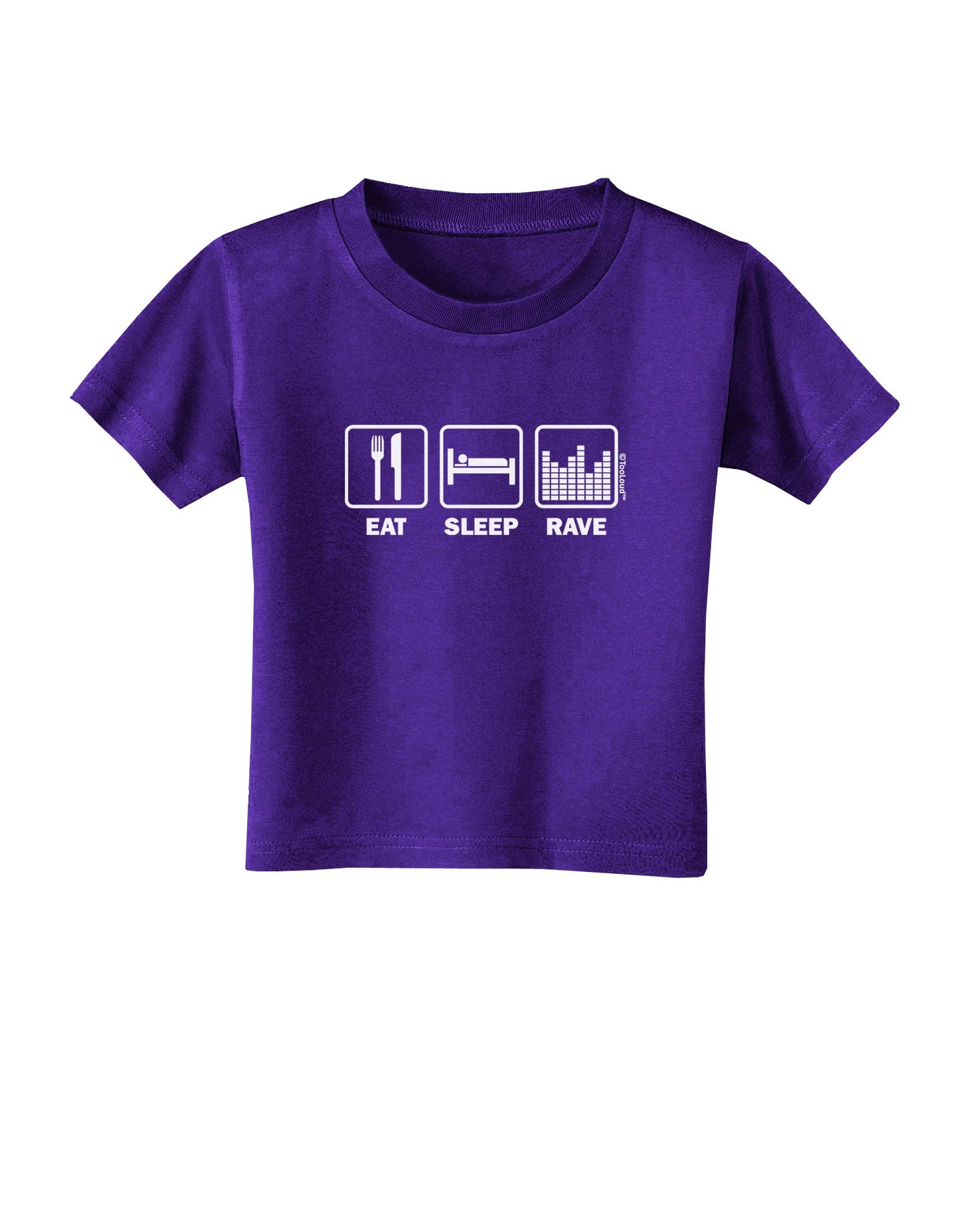 Eat Sleep Rave Toddler T-Shirt Dark by TooLoud-Toddler T-Shirt-TooLoud-Purple-2T-Davson Sales