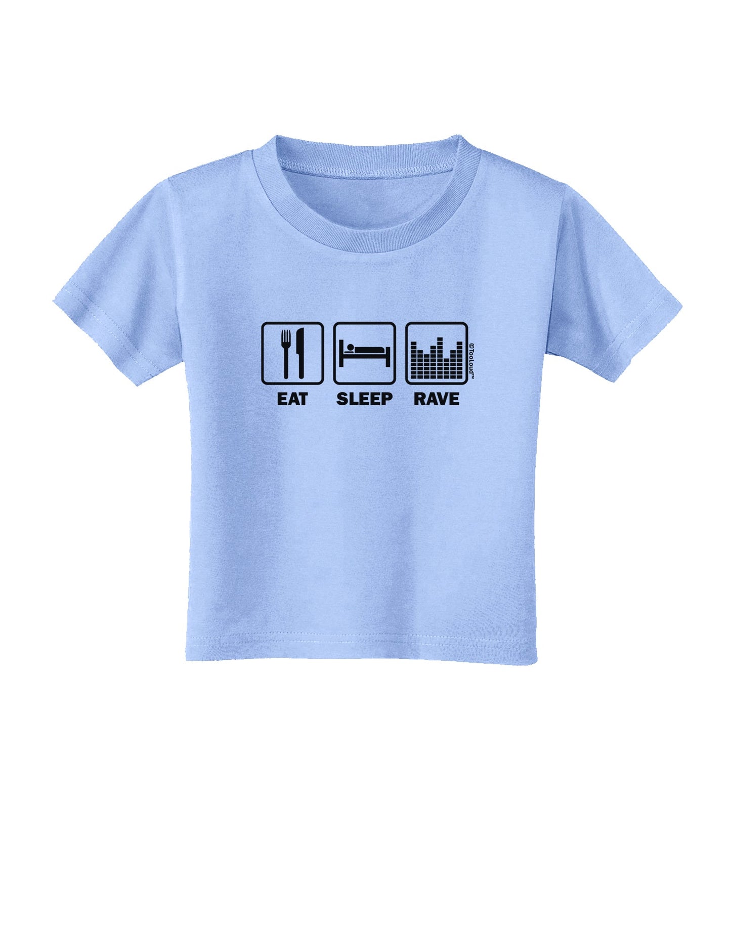 Eat Sleep Rave Toddler T-Shirt by TooLoud-Toddler T-Shirt-TooLoud-Aquatic-Blue-2T-Davson Sales