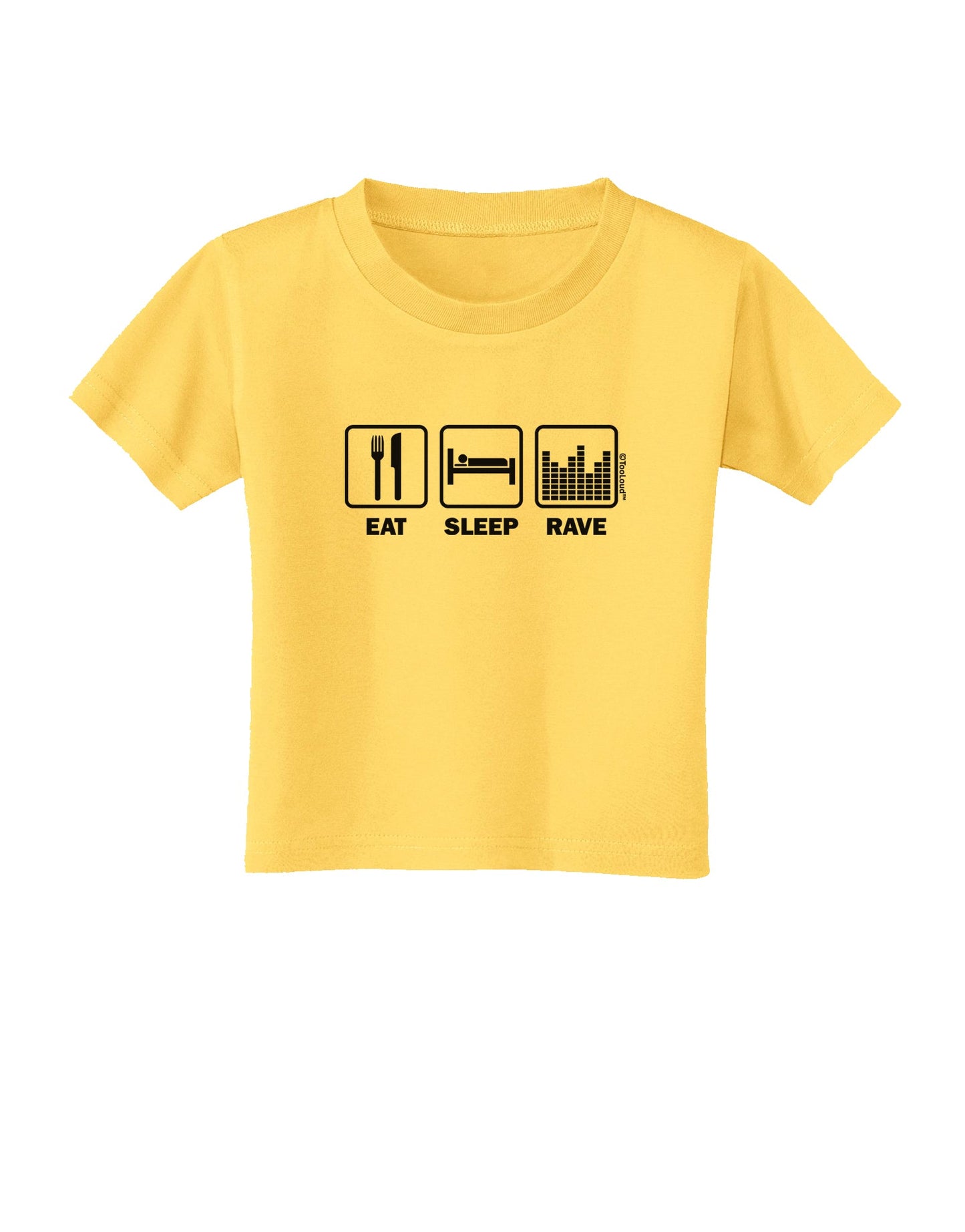Eat Sleep Rave Toddler T-Shirt by TooLoud-Toddler T-Shirt-TooLoud-Yellow-2T-Davson Sales