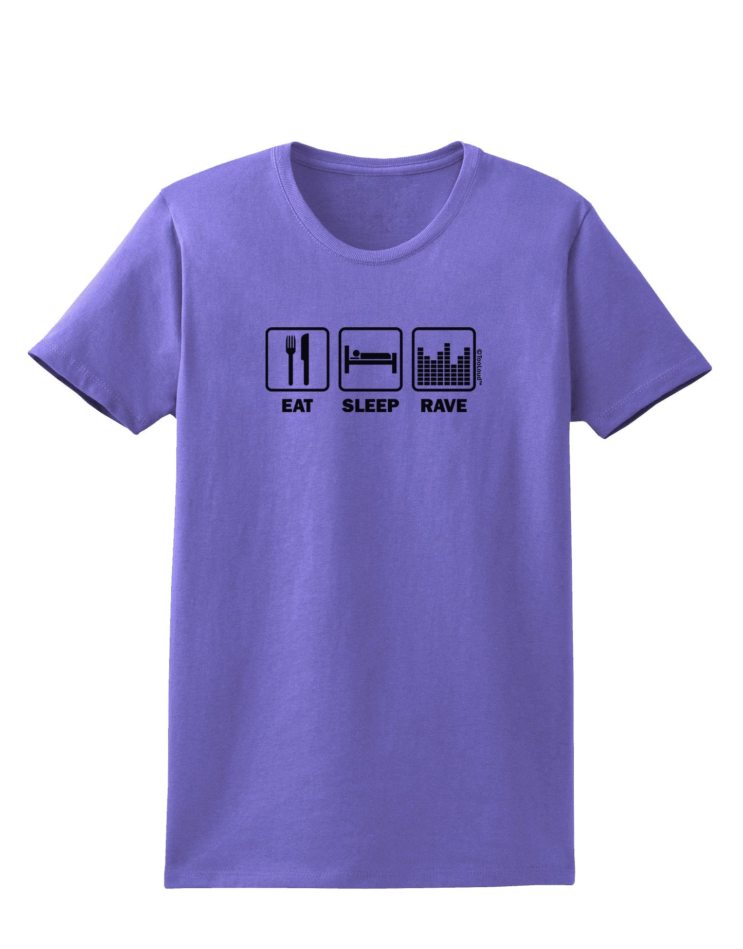 Eat Sleep Rave Womens T-Shirt by TooLoud-Womens T-Shirt-TooLoud-Violet-X-Small-Davson Sales