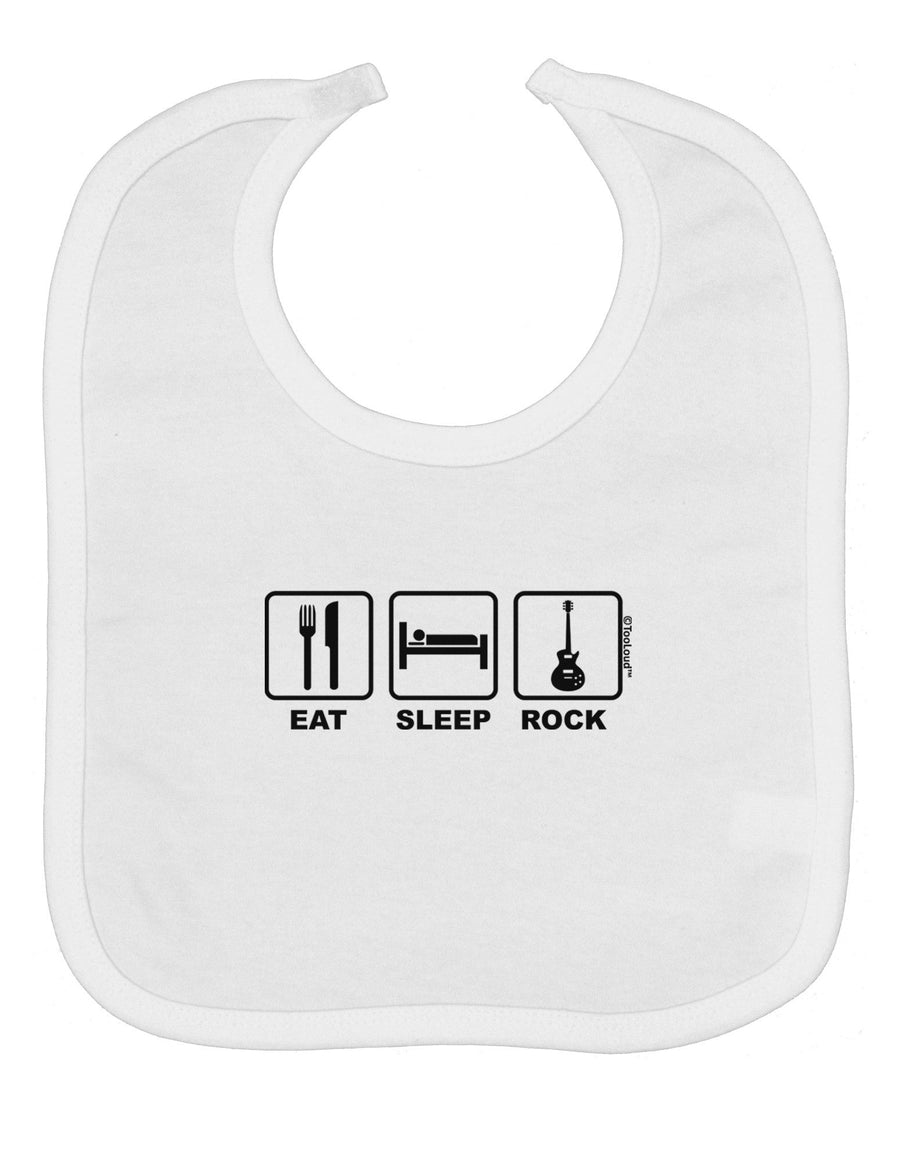 Eat Sleep Rock Design Baby Bib by TooLoud