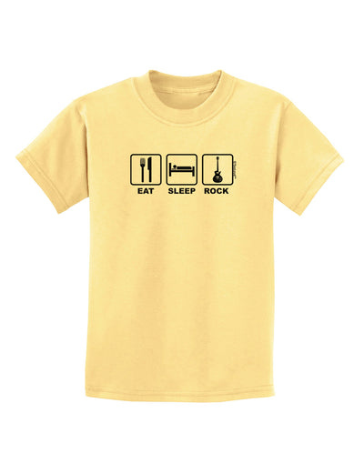 Eat Sleep Rock Design Childrens T-Shirt by TooLoud-Childrens T-Shirt-TooLoud-Daffodil-Yellow-X-Small-Davson Sales