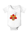 Eat Sushi Thanksgiving Turkey Baby Romper Bodysuit-Baby Romper-TooLoud-White-06-Months-Davson Sales