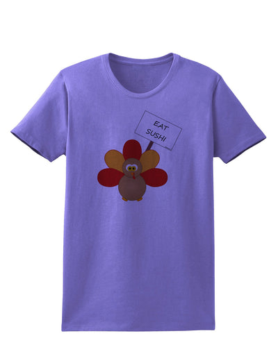 Eat Sushi Thanksgiving Turkey Womens T-Shirt-Womens T-Shirt-TooLoud-Violet-X-Small-Davson Sales