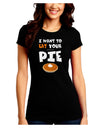 Eat Your Pie Juniors Crew Dark T-Shirt-T-Shirts Juniors Tops-TooLoud-Black-Juniors Fitted Small-Davson Sales