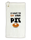 Eat Your Pie Micro Terry Gromet Golf Towel 16 x 25 inch-Golf Towel-TooLoud-White-Davson Sales