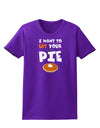 Eat Your Pie Womens Dark T-Shirt-TooLoud-Purple-X-Small-Davson Sales