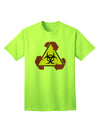 Eco-Friendly Biohazard Sign Adult T-Shirt: A Sustainable Fashion Choice by TooLoud-Mens T-shirts-TooLoud-Neon-Green-Small-Davson Sales