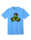 Eco-Friendly Biohazard Sign Adult T-Shirt: A Sustainable Fashion Choice by TooLoud-Mens T-shirts-TooLoud-Aquatic-Blue-Small-Davson Sales